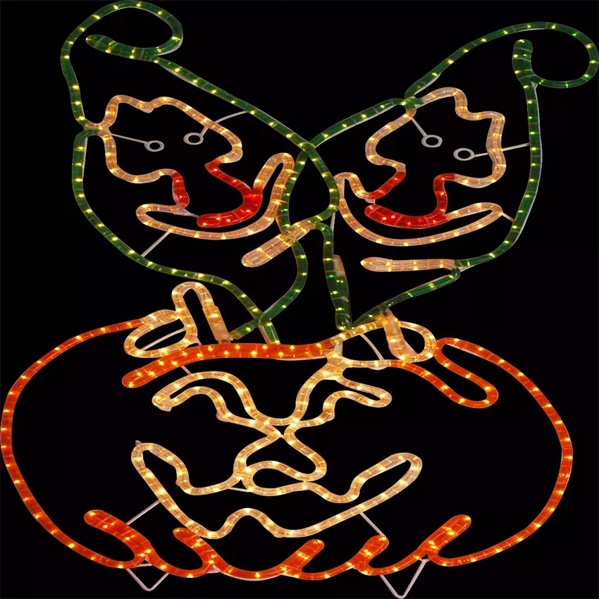 New Design LED Halloween Silhouette Decoration Pumpkin/Bat/Ghost Motif Light