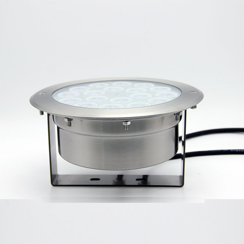 Outdoor Landscape IP68 Waterproof Submersible DMX RGB Stainless Steel Swimming Pool LED Underwater Light