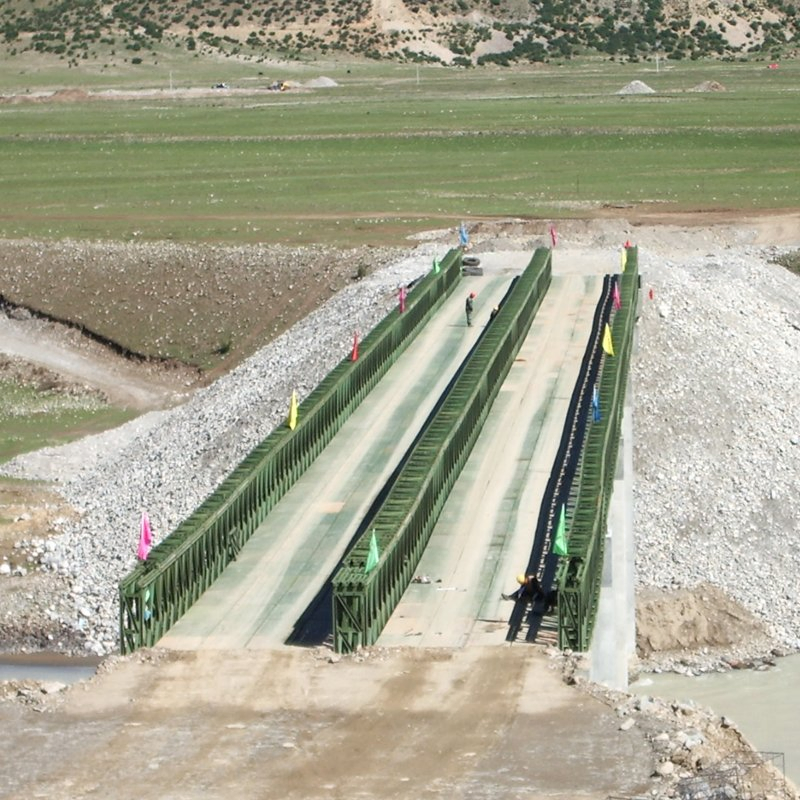 Low Cost Temporary Bailey Steel Structure Bridge Components Professional Design