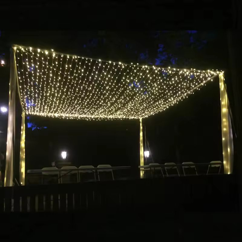 Wedding Fairy Light Curtain Waterfall Lights for Rental Connectable Fairy Lights Lighting-Decoration