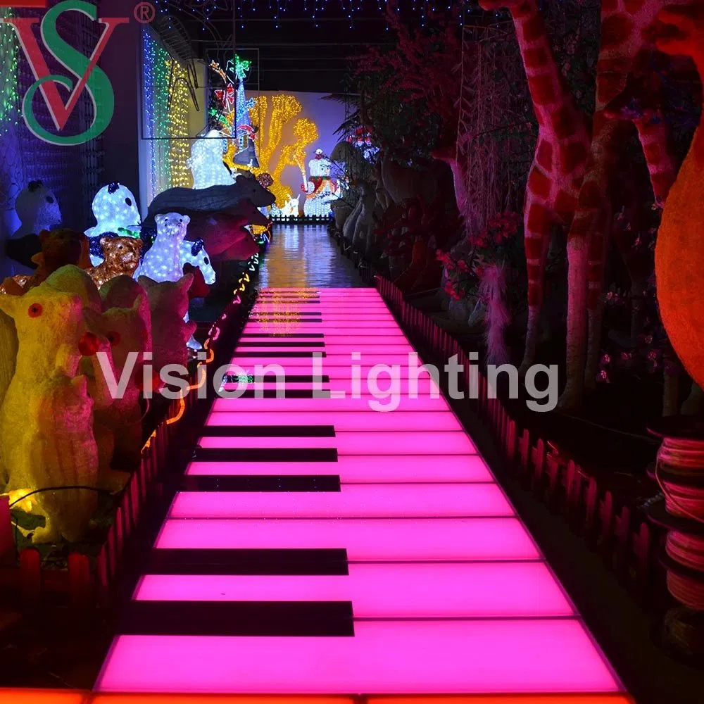 RGB Piano Ground Lights LED Floor Tile for Mall Interactive Supplies