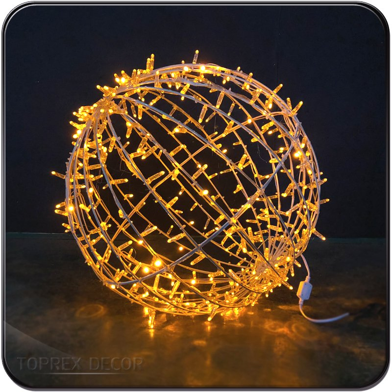 Toprex Holiday Christmas Outdoor Shopping Mall 3D LED Ball Motif Festival Decoration Light