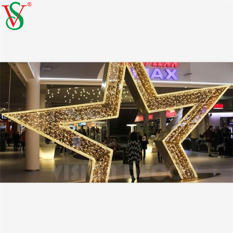 Ramadan Festival Moon Star Motif Lights for Shopping Mall Decorations