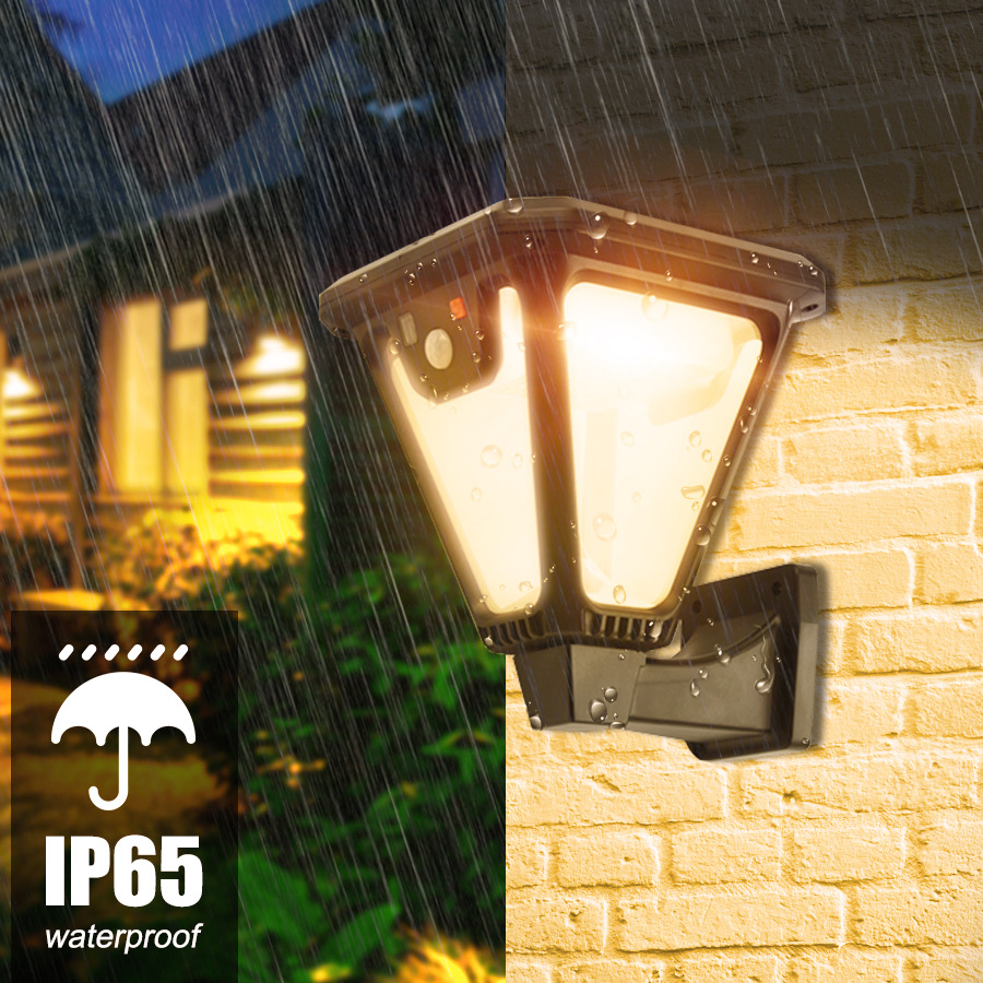 ABS Wholesale Outdoor Decorative Landscaping Ground Lamp LED Garden Wall Light with Solar Powered