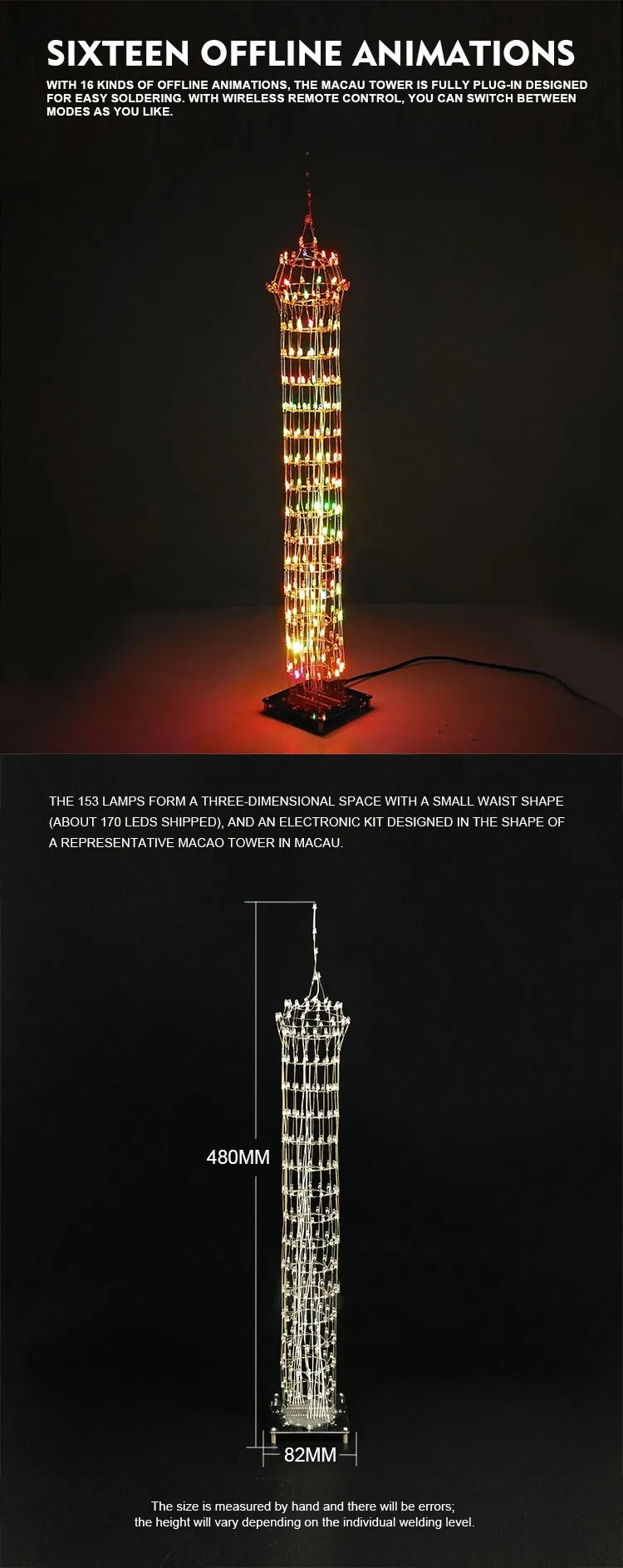 DIY Electronic Welding Pieces Macao Tower 2