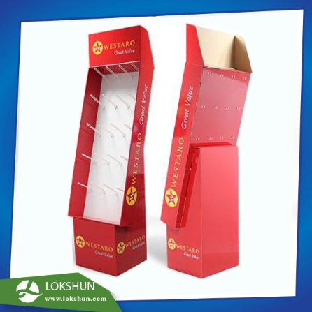 Easter Holiday Promotional Display Stand Cardboard Floor Pegboard Display for Festival Gifts