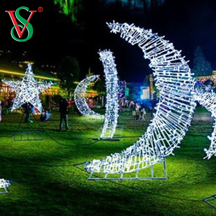 Ramadan Light Outdoor LED Large Moon Cresent Decorations