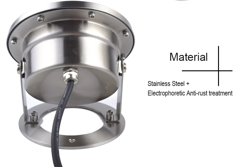 Hotook 18W Stainless Steel Submersible IP68 Fountain Pond Lamp RGB Multicolor DMX LED Underwater Light