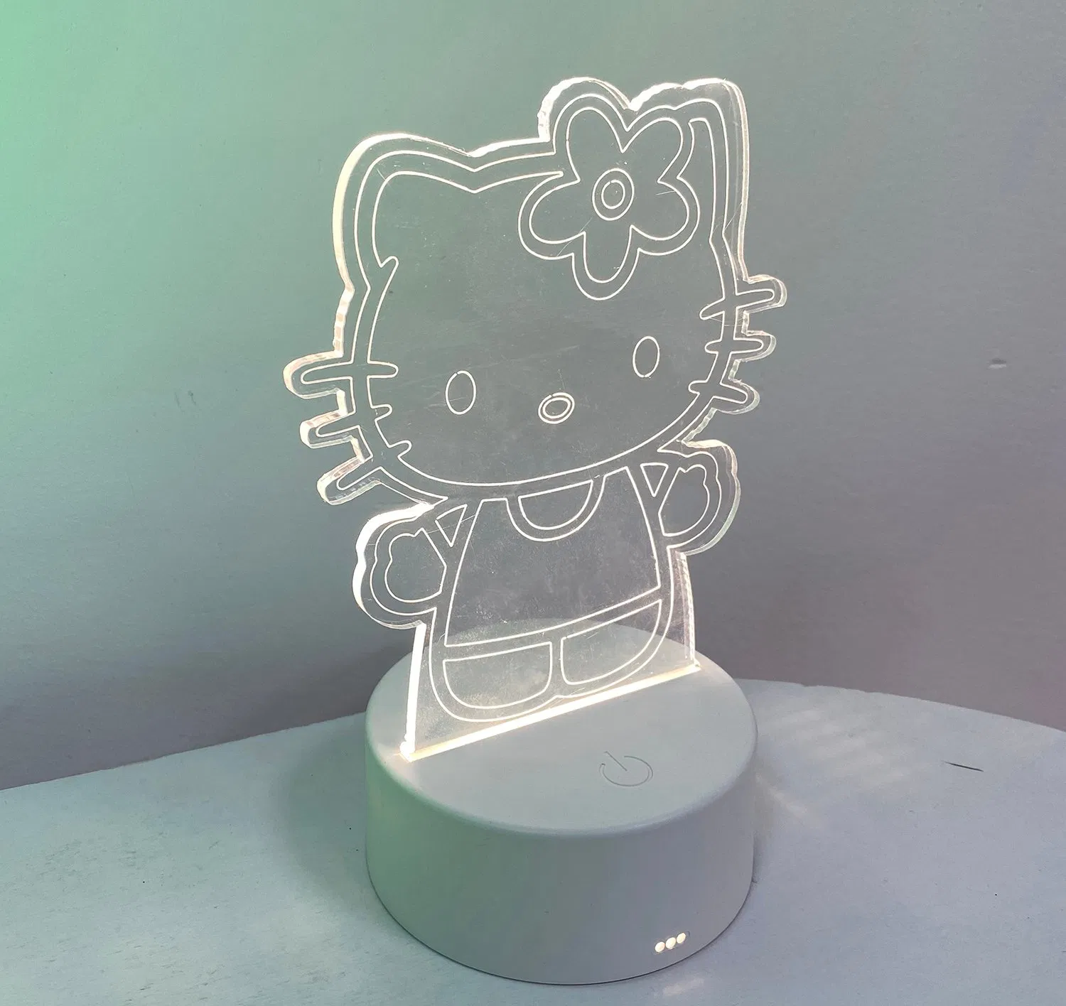 4mm Thickness Acrylic Display with ABS Plastic Rectangle LED Light Base for Festivals and Showcase