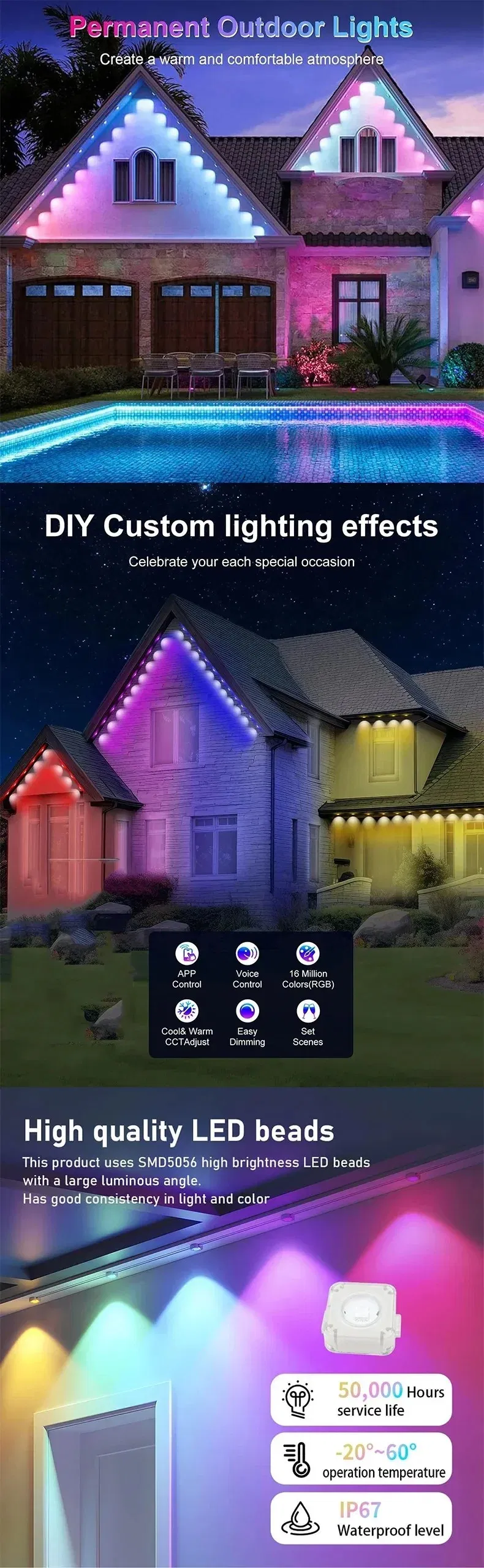 Outdoor Eaves Lights Detail 1