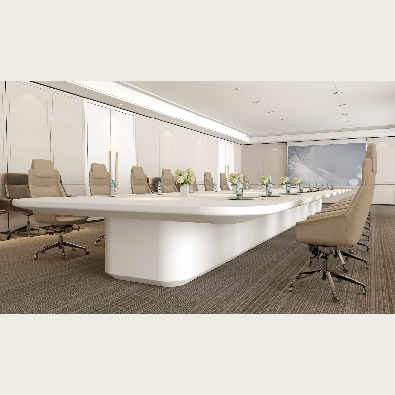 Customize Contemporary Business Meeting Conference Table for Stylish Office Environments