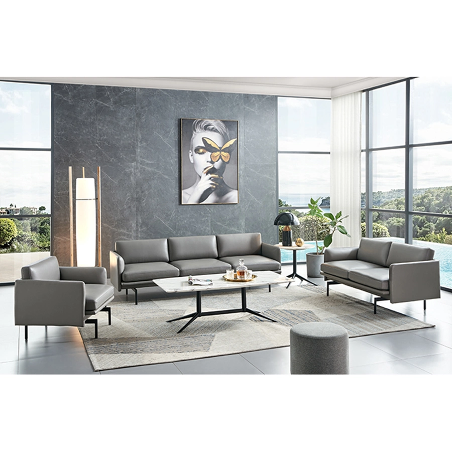 Modern Design Leather Living Room Sofa Lounge Office Reception Sofa