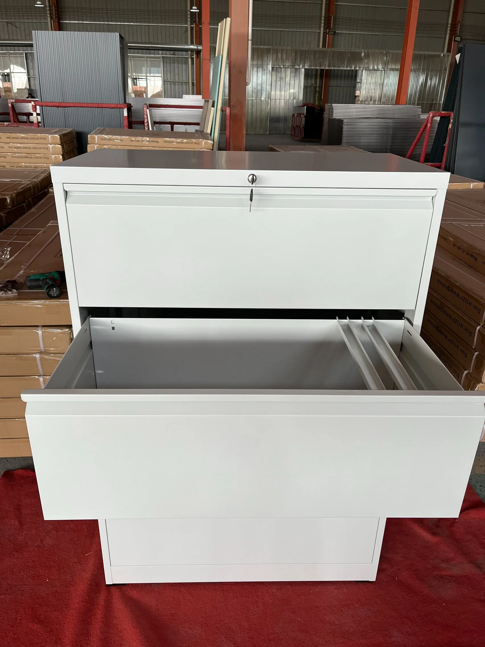 Office Furniture Steel 4 Drawer File Lateral Steel Metal Filing Cabinet