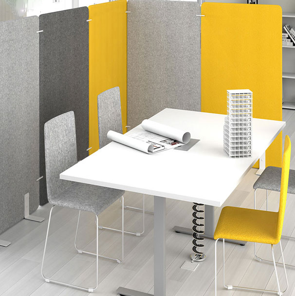 Soundproof Office Pet Acoustic Panels 100% Recycle Polyester Acoustic Partition Acoustic Freestanding Screen