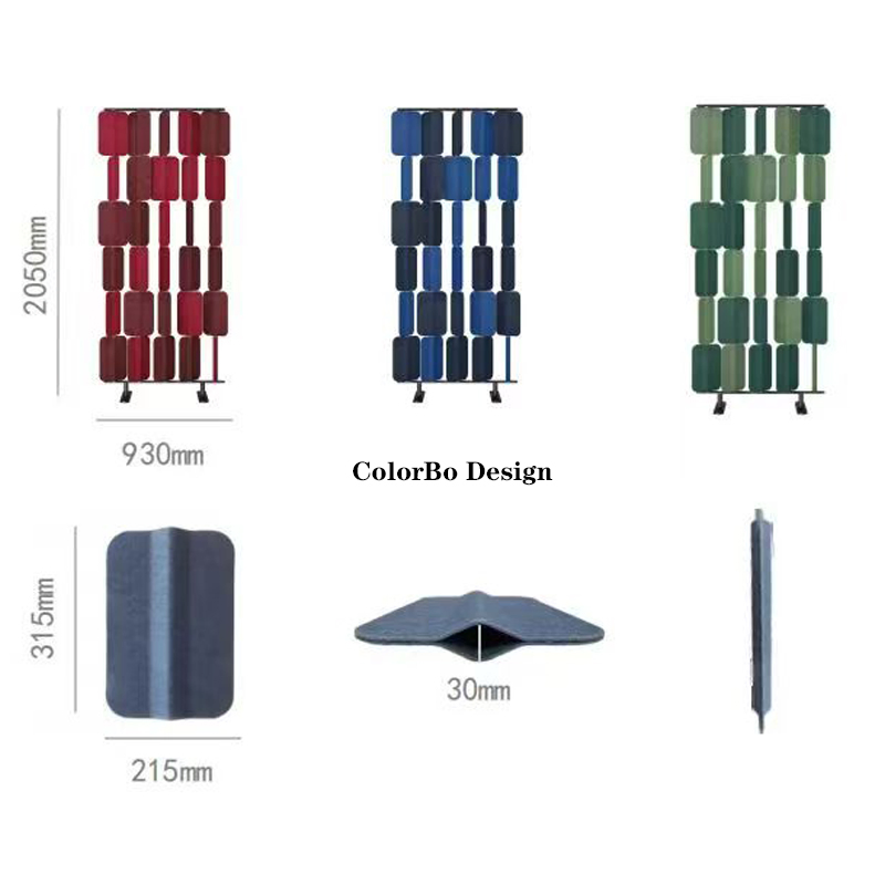 Eco-friendly Polyester Office Partition Movable Soundproof Privacy Screen for Modern Workstations