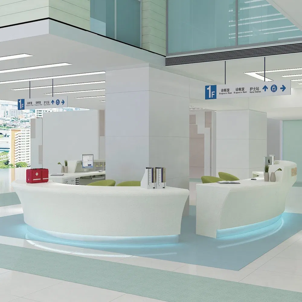 Modern Medical Reception Desk for Emergency Care Facilities
