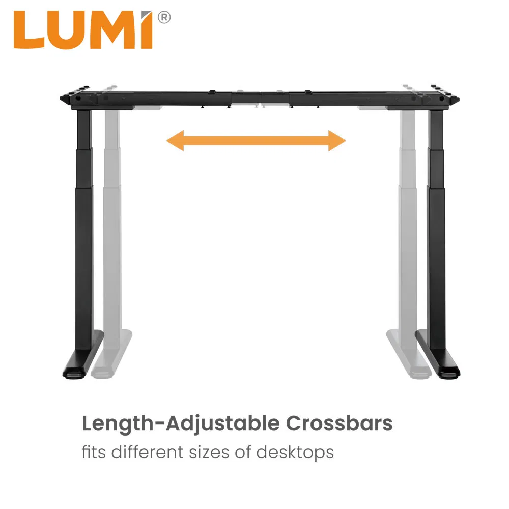 China Manufacture Wholesale Office Motorized Computer Ergonomic Stand up Down Black Memory Controller Height Adjustable Dual Motor Electric Sit Standing Desk