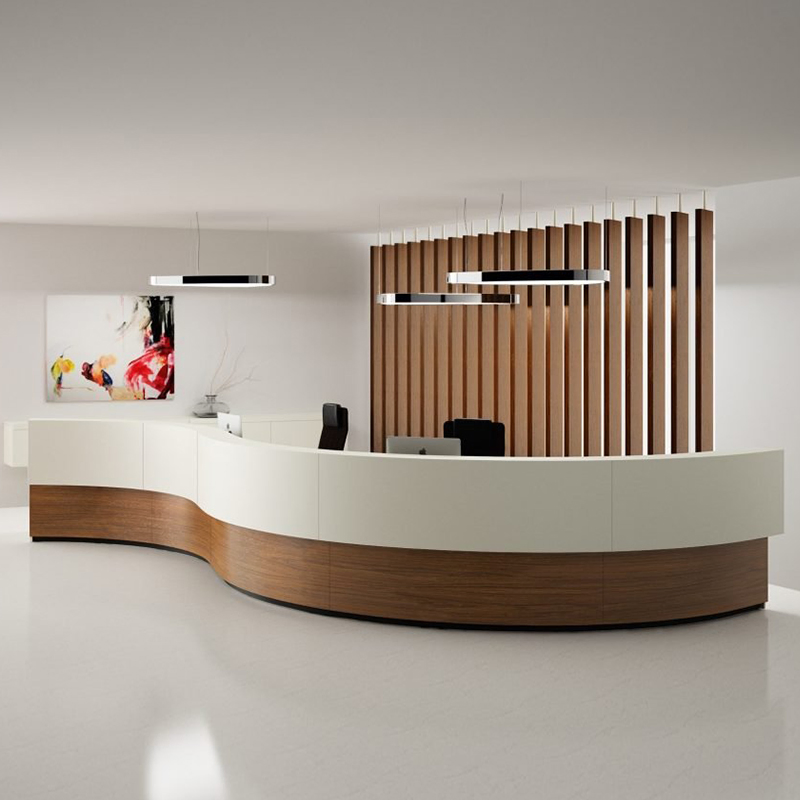 Furniture Manufacturer Provides Tandard Dimension Salon Pink Furniture Reception Desk for Hospital Pediatric Obstetrics and Gynecology