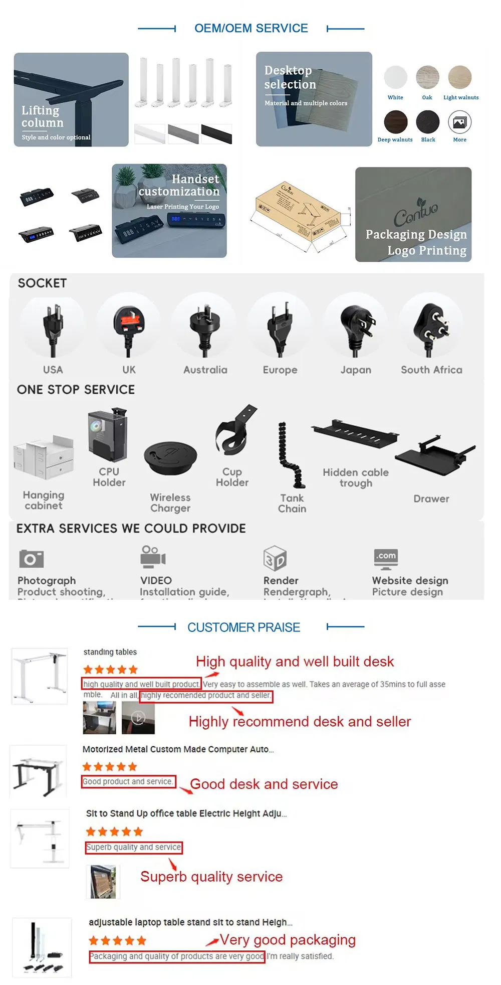 Sit Stand Desk Components