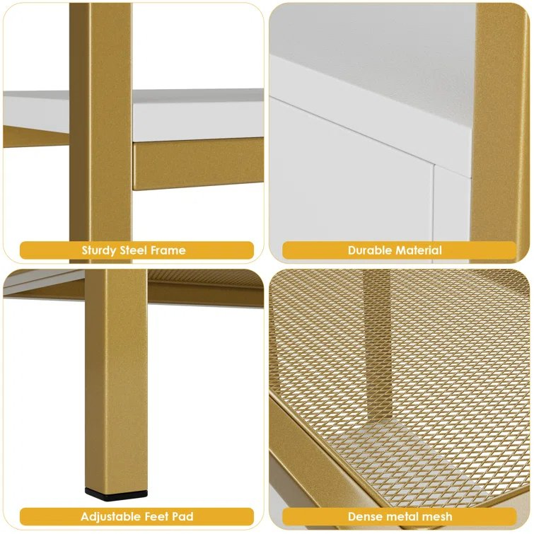 Home Living Room Office Modular Storage Shelves Modern Luxury Bookshelf Bookcase with 2 Drawers