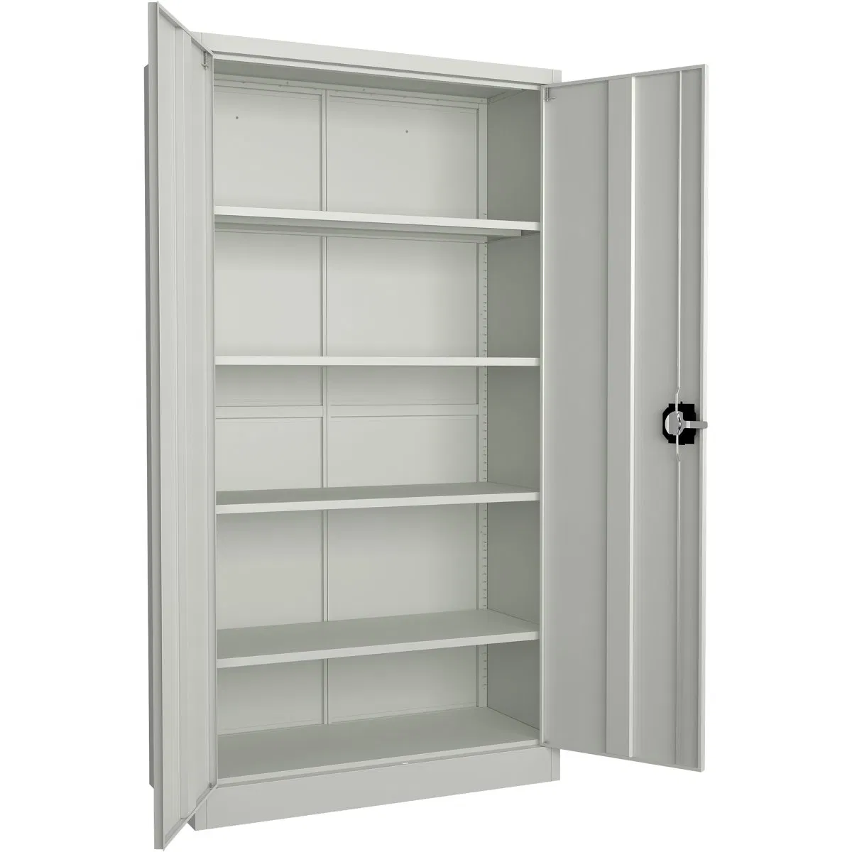 Steel Storage Cupboard with Lockable Doors Adjustable Shelves 2 Door Steel Cupboard