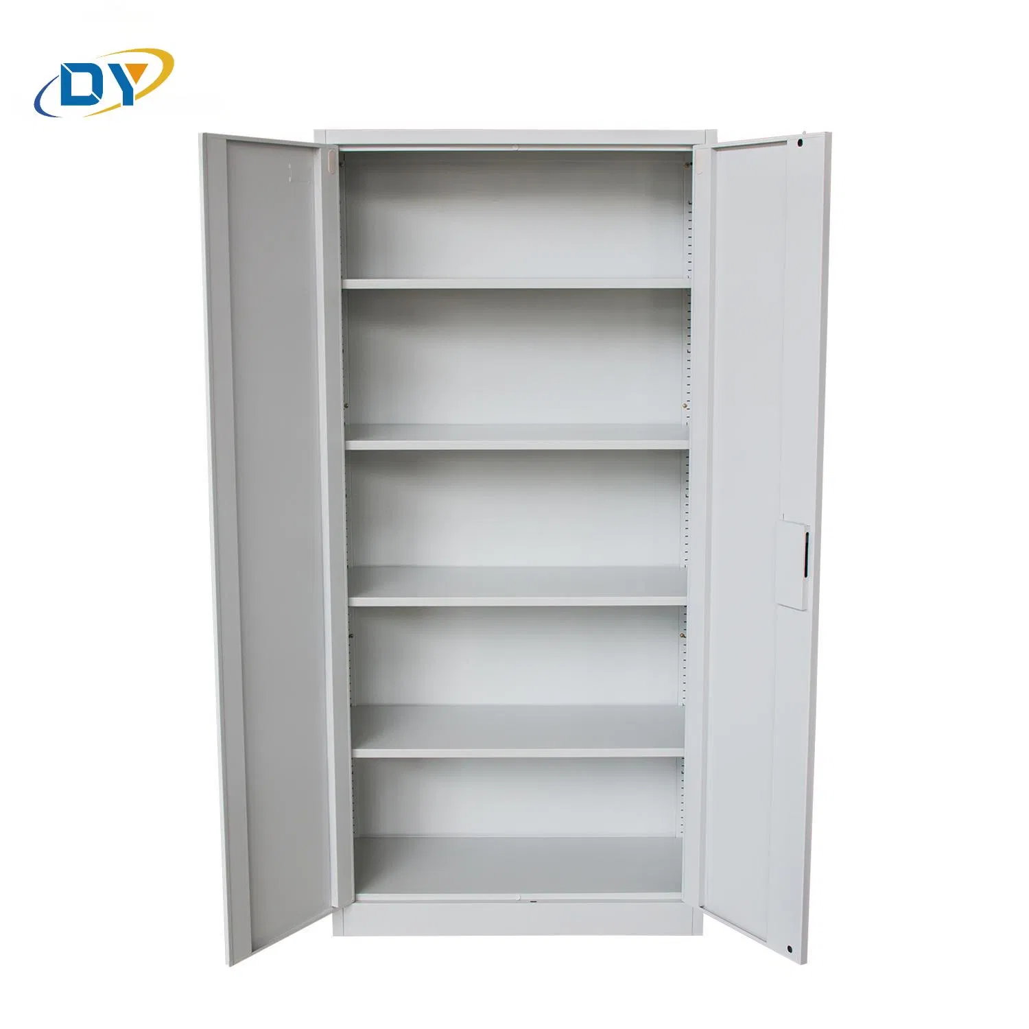 2 Door Metal Storage Cupboard Steel Office Cupboard with 4 Movable Shelves