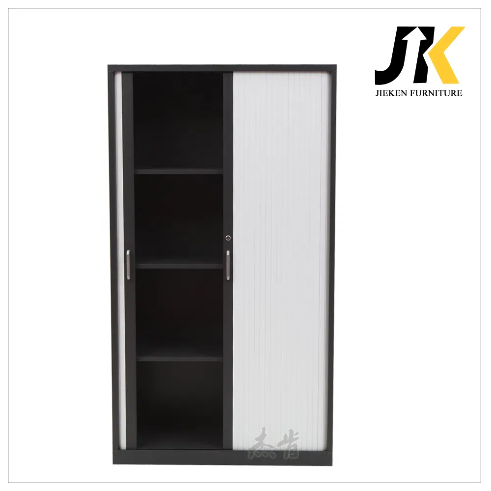 Four-Layer Steel File Cabinet Retractable Rolling Shutter Door Office File Storage Cupboard