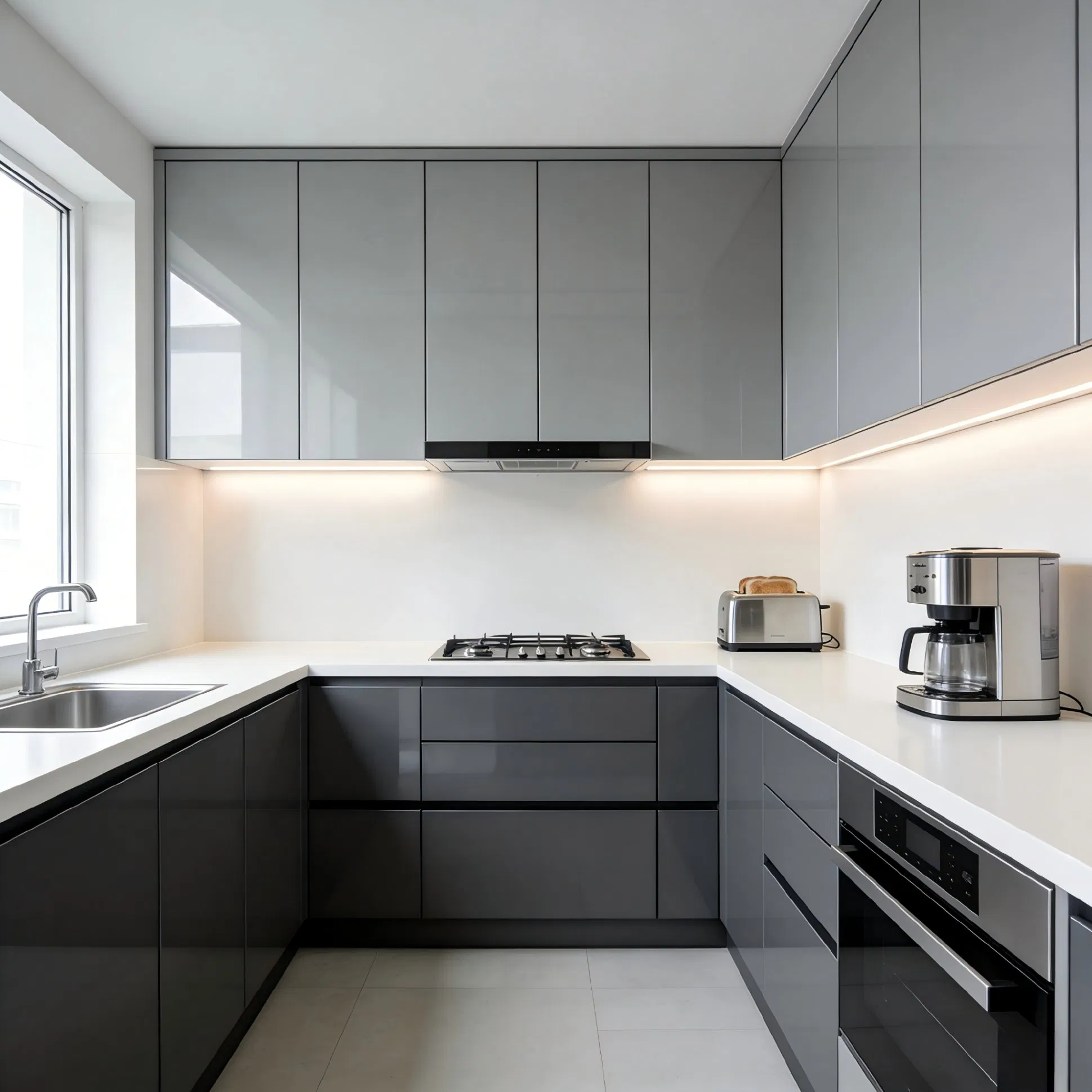 Custom Acrylic Storage Cupboard with Soft Close Doors