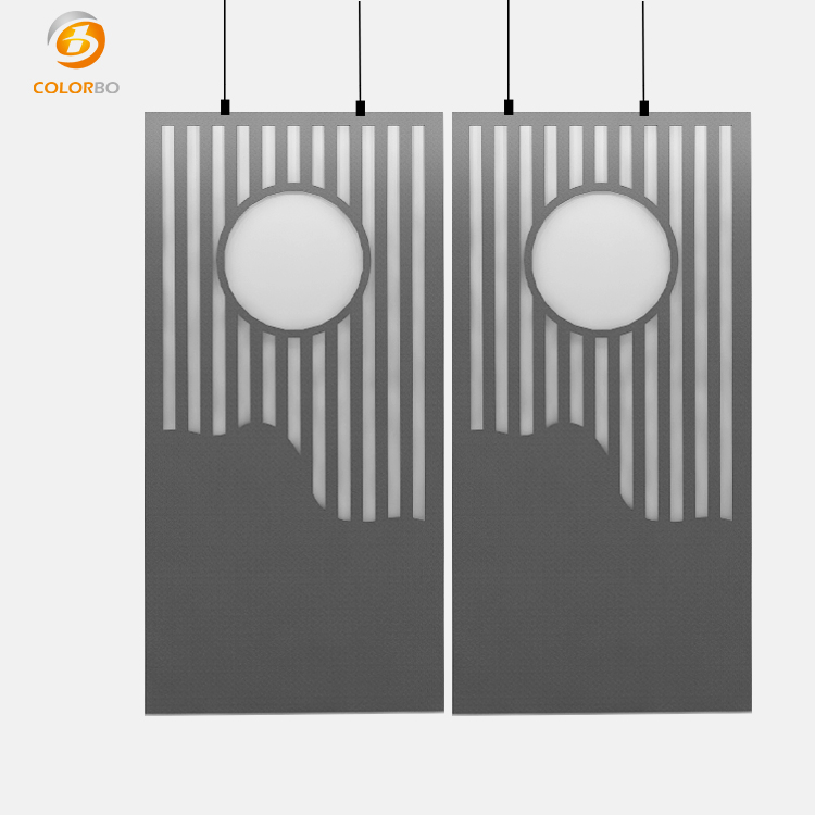 OEM Polyester Acoustic Panels Eco Protection Movable Divider Space Partition Hanging Screen