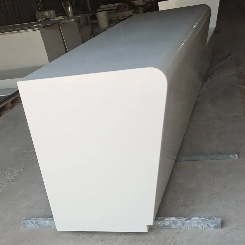 Customizable Artificial Stone Reception Desk for Stylish Businesses