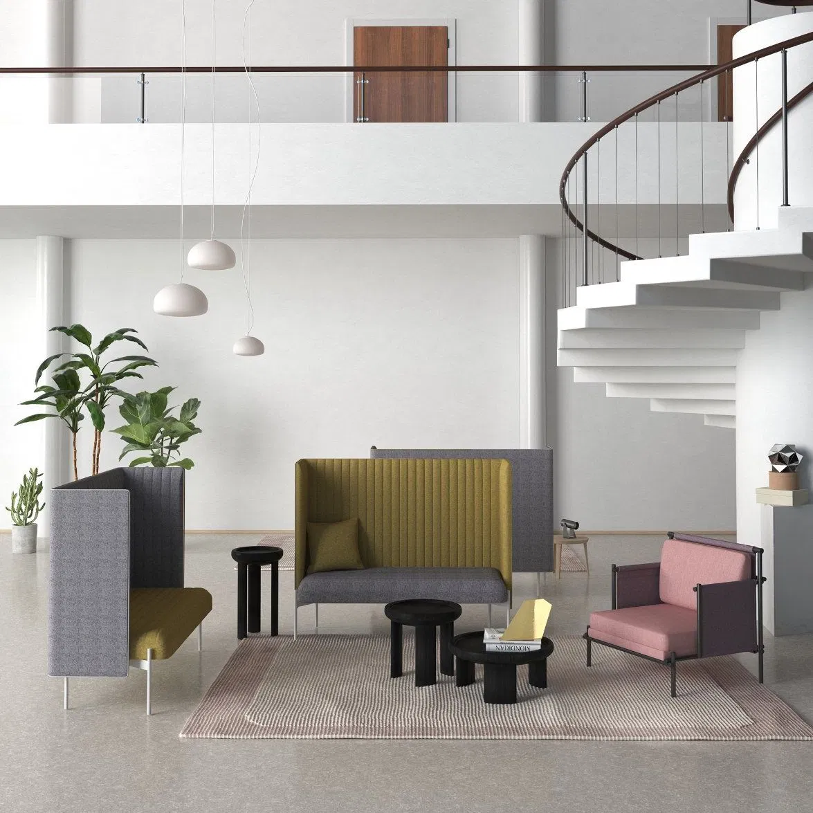 Modern Nordic Lounge Couch Furniture Waiting Room Sectional Public Area Office Reception Sofa Sofas