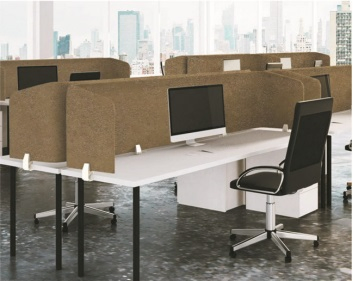 Colorful Acoustic Desk Partition Screen Mold Pressed with Polyester Fiber Panel