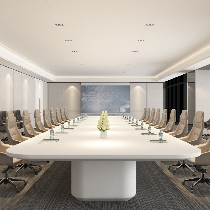 Customize Contemporary Business Meeting Conference Table for Stylish Office Environments