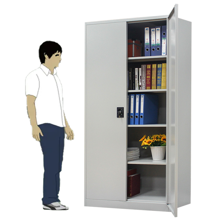 Steel Storage Cupboard with Lockable Doors Adjustable Shelves 2 Door Steel Cupboard