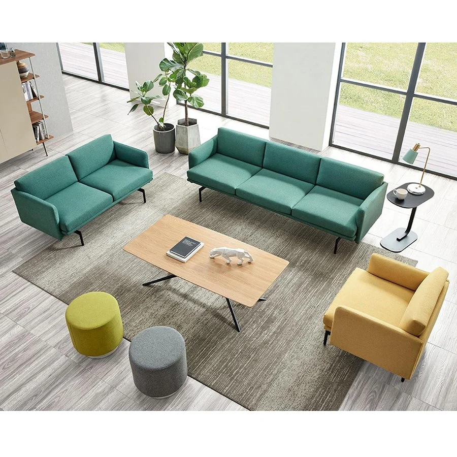 Modern Design Leather Living Room Sofa Lounge Office Reception Sofa
