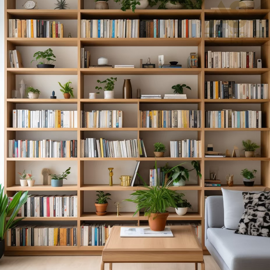 Furniture Book-Shelf with Large Storage Durable Stand Square Cube Storage Design Library Modular Office Bookcase