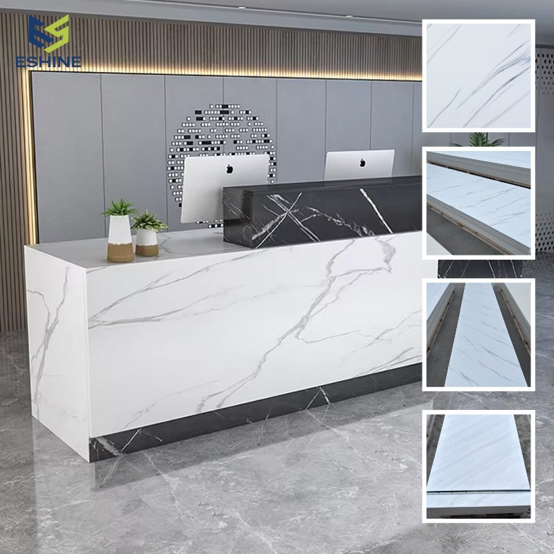 OEM Factory Customized Design Solid Surface Reception Desk Acrylic Corian Desk Artificial Stone Reception Desk Restaurant Furniture Desk Office Desk
