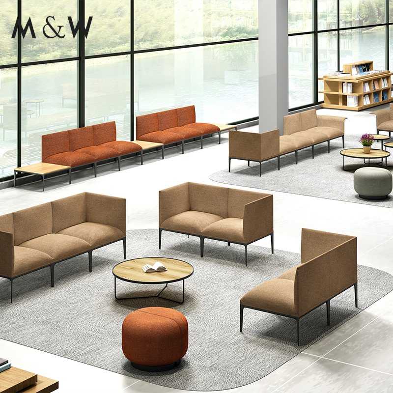 M&W Office Modular Sofa Public Reception Waiting Lounge Sofa Office Furniture Business Square Office Sofa