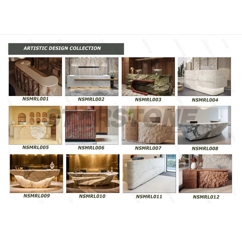 Marble Reception Desk Design 7