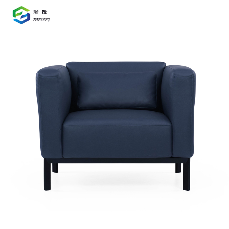 Hanlong Refined Leather Office Reception Room Sofa for Lounges Sofa