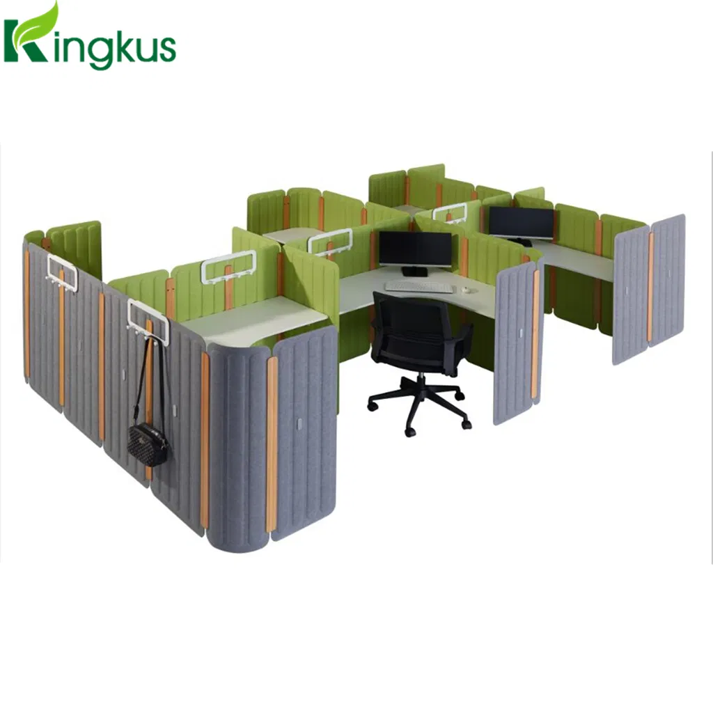 Polyester Fiber Office Partition Acoustic Panel Easily Install Desk Divider Screen Workstation