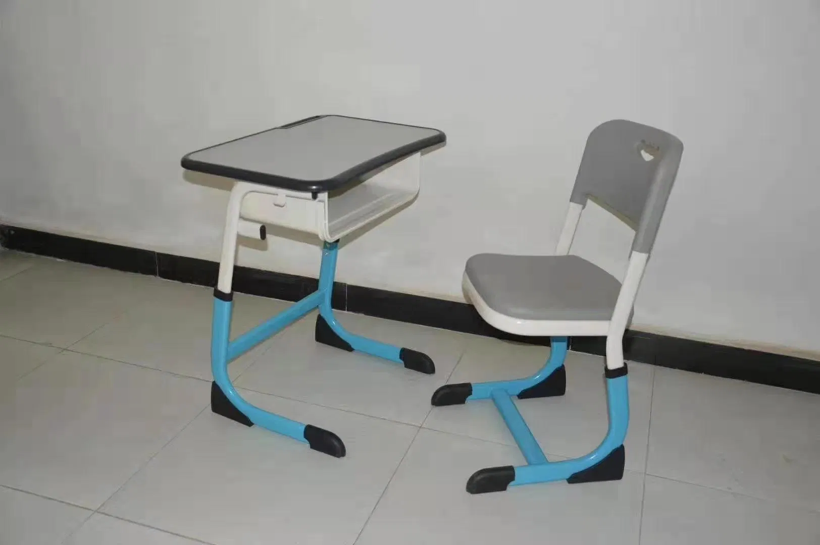 Height Adjustable Single Student Desk and Chair Plastic School Chair UAE