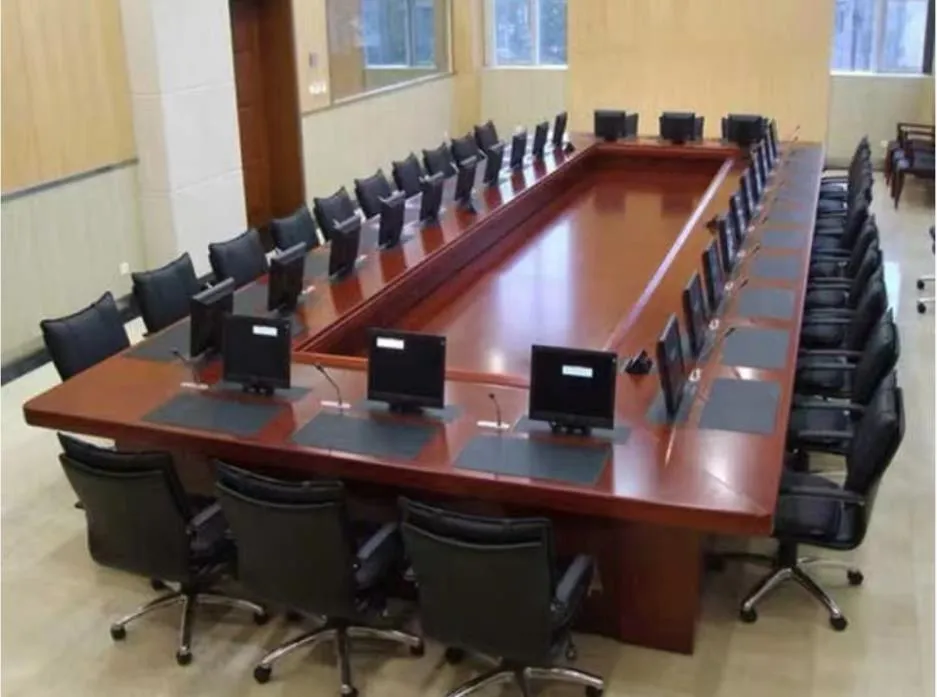 High-End 20 Person Wooden Conference Table