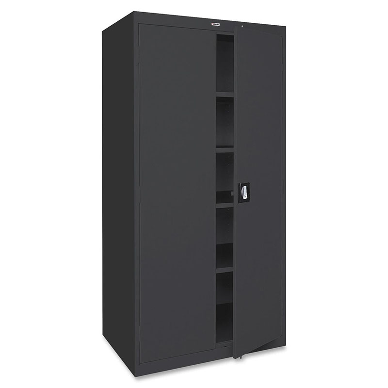 Commerical Furniture Iron Filing Cabinets Outside Metal Kd Storage Cabinets Two Door Steel Wardrobe Locker with Shelves