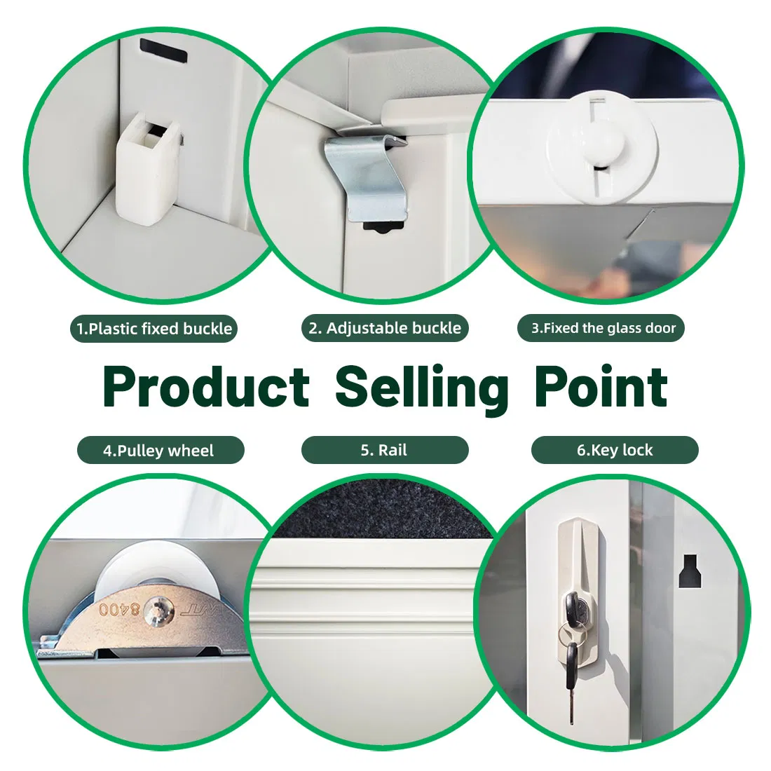 2 Door Glass Sliding Door Steel Filing Cabinet Lockable Metal Office Storage Cabinet with Adjustable Shelves