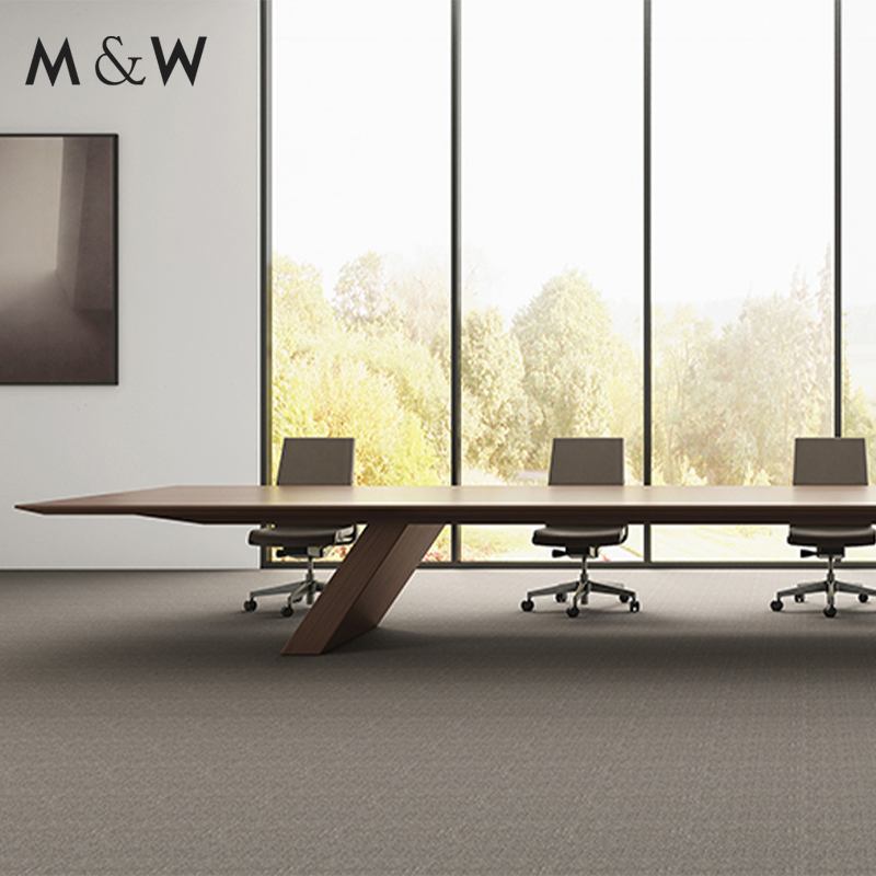 M&W Office Furniture Movable 20 Person Modern Office Boardroom Veneer Meeting Conference Table