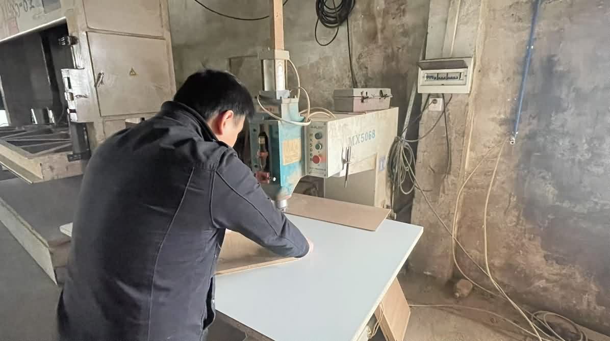 Precision drilling of metal furniture components for accurate assembly