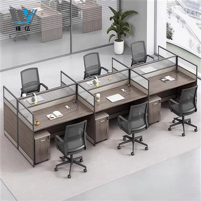 Modern office desk set designed and manufactured by Zhongshan Vant Furniture Co., Ltd.