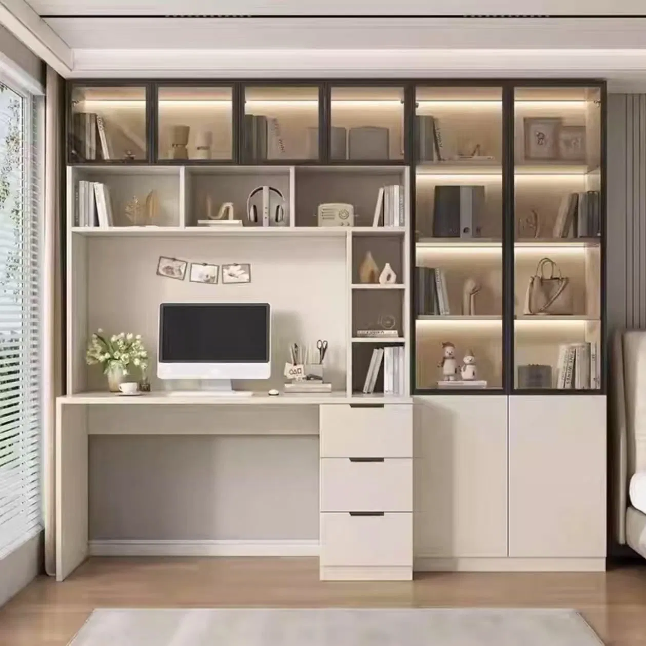 Contemporary Multi-Functional Bookcase for Stylish Homes and Offices