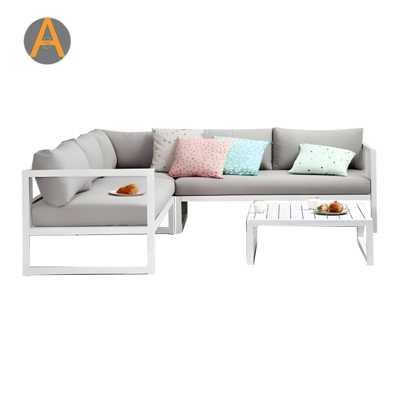 Industrial Style Indoor Aluminum Sofa Lightweight Metal Lounge Couch for Home or Office